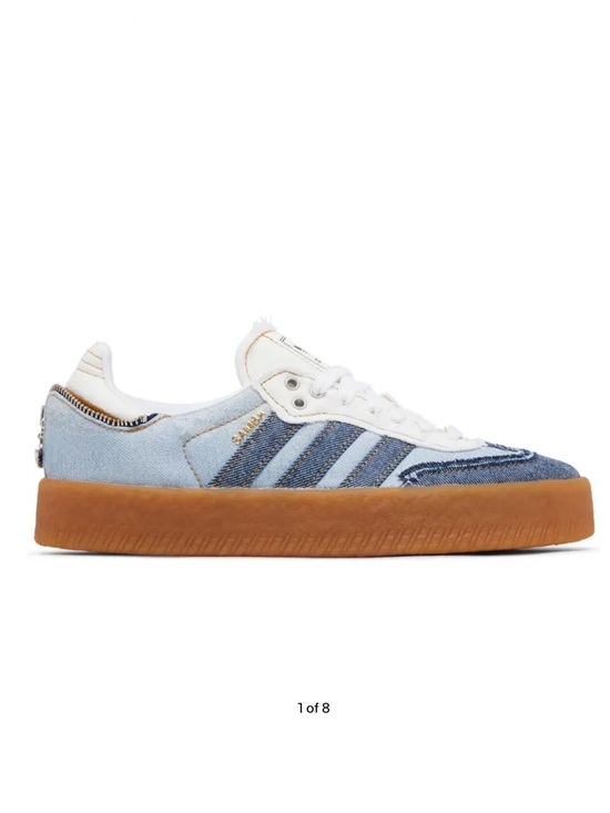 adidas Shoes - atmos x adidas Women’s Sambae Denim Platform Sneaker - Light Blue & Gum Sz 7.5
